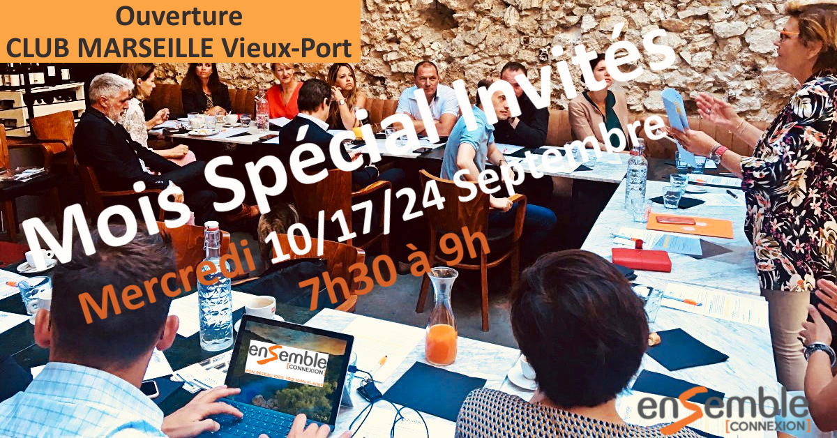 Septembre au Club Marseille-VxPort : le mois spécial invités [Café Connect] by ENSEMBLE CONNEXION