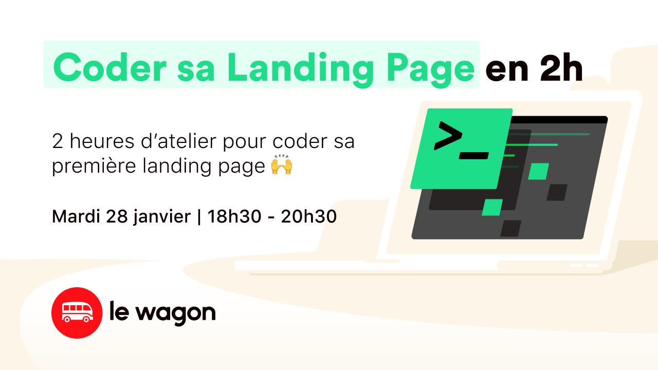 Atelier gratuit – Coder sa landing page en 2h