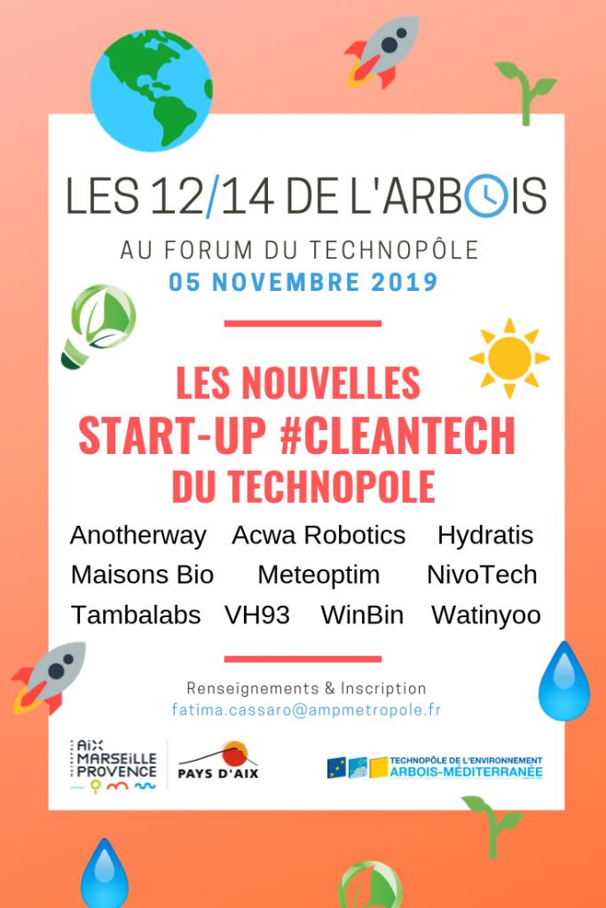 [12/14 de l’Arbois] Les nouvelles start-up #CleanTech du Technopôle