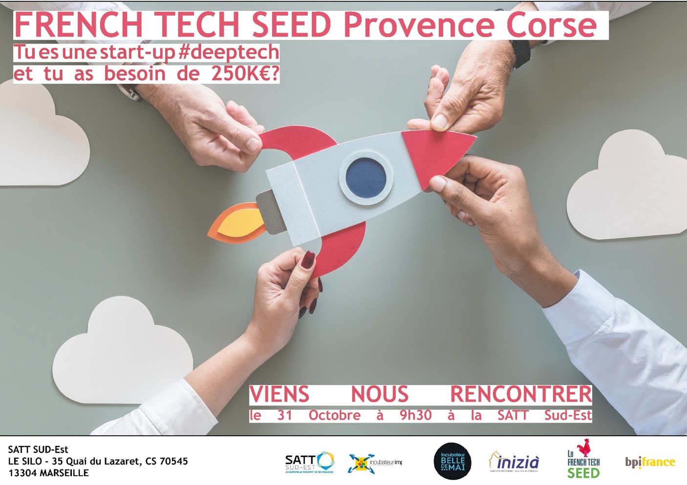 RDV French Tech Seed – Jeudi 31 octobre à la SATT