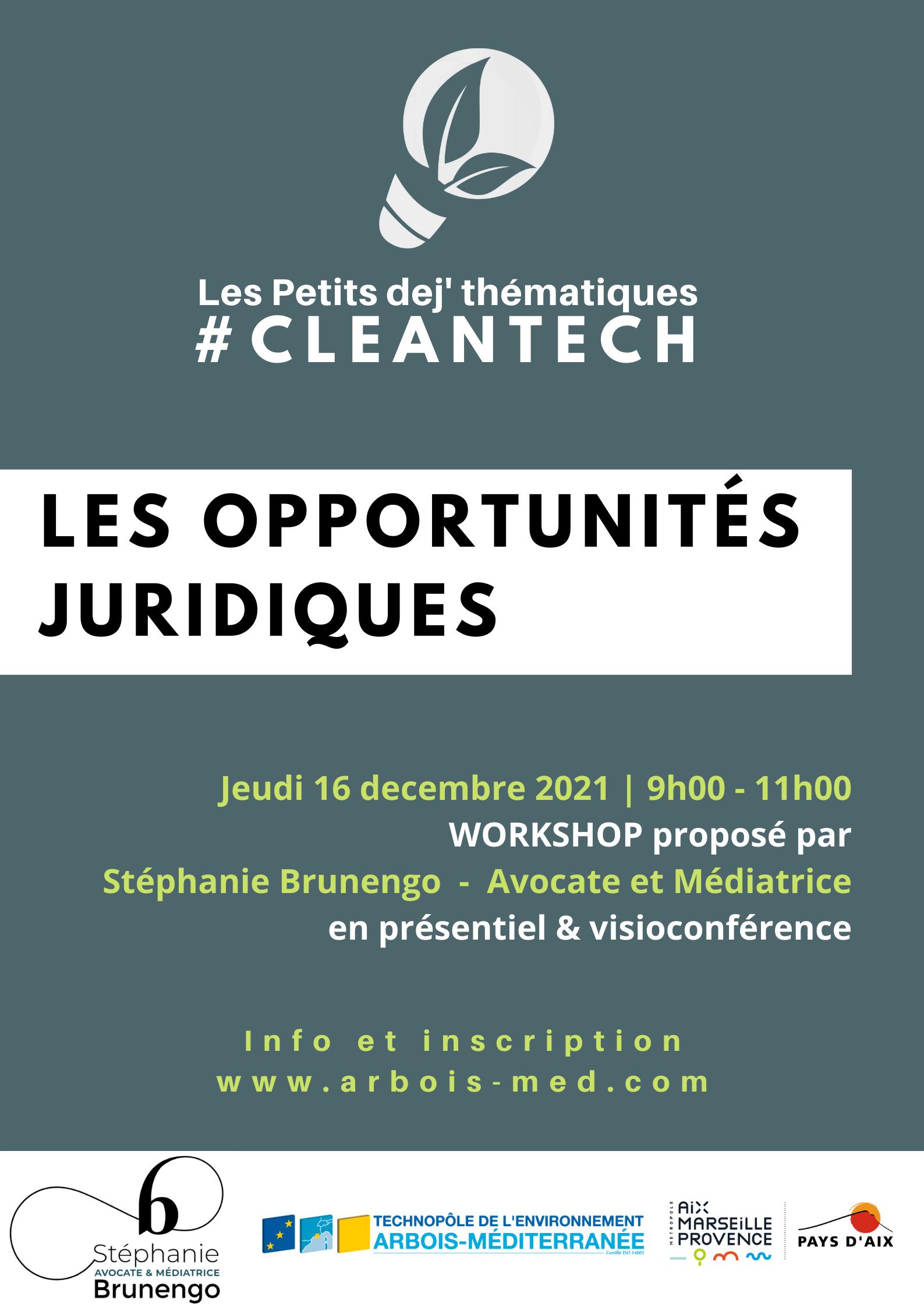 [Petit dej #Cleantech] Les opportunités juridiques des Cleantech