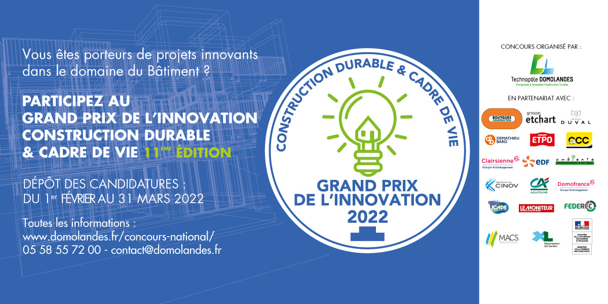 Grand Prix de l’Innovation Construction durable & Cadre de vie