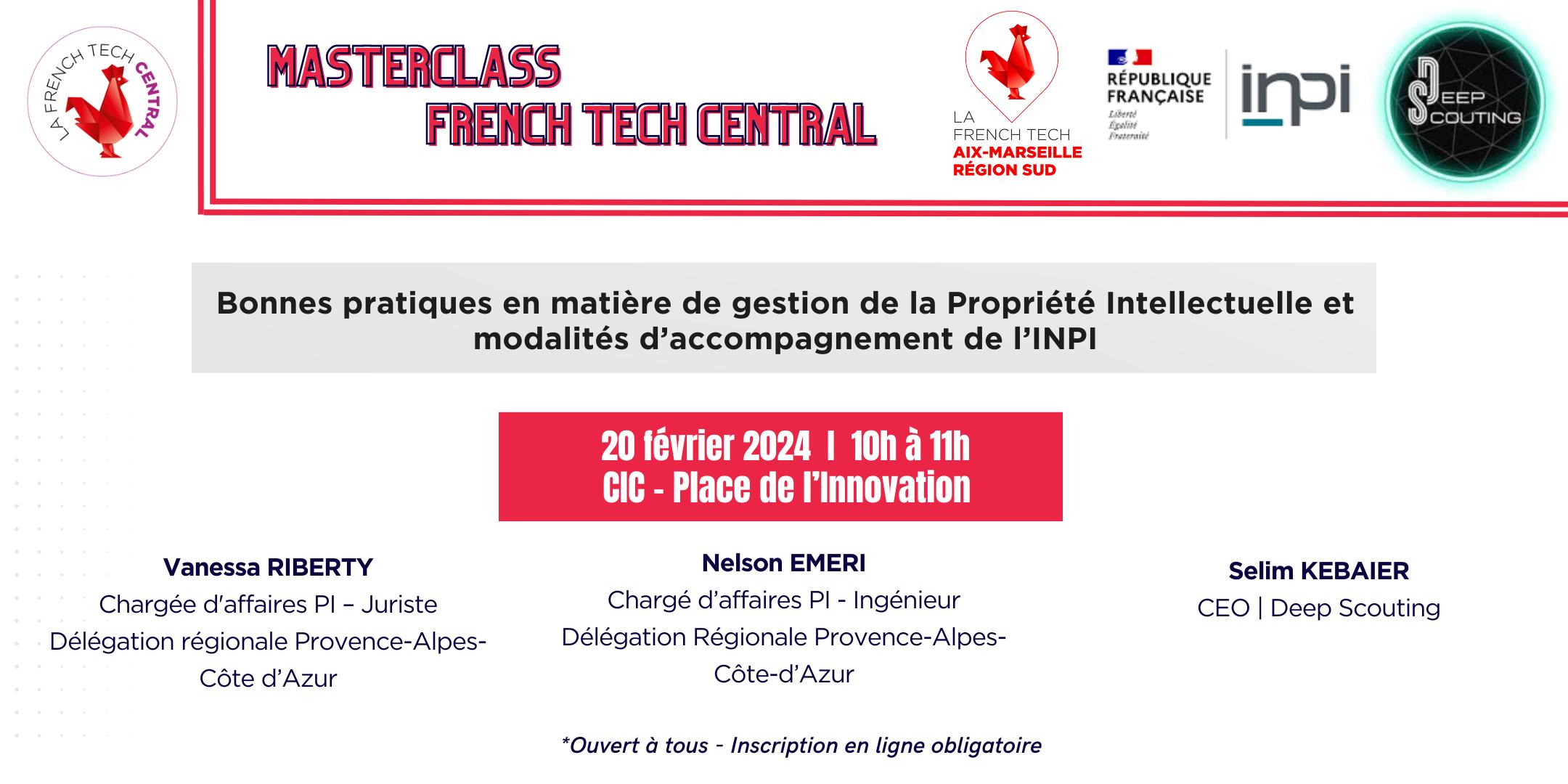 Masterclass French Tech Central – INPI