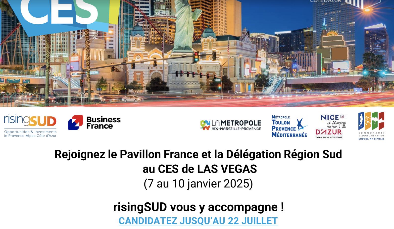 risingSUD vous accompagne au CES Las Vegas 2025